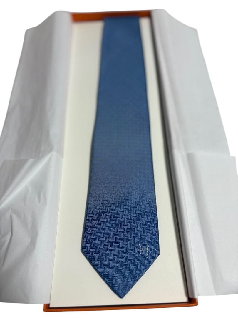 【新品】HERMES エルメス ネクタイ シルクツイルタイ タグ付き 箱付き