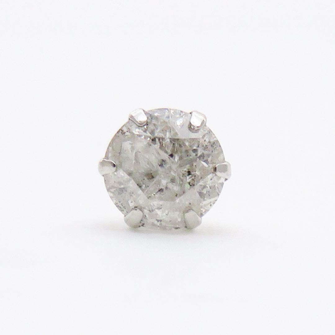 i*e様 【本物保証】Pt900 天然ダイヤモンド 0.50ct ピアス（片耳）