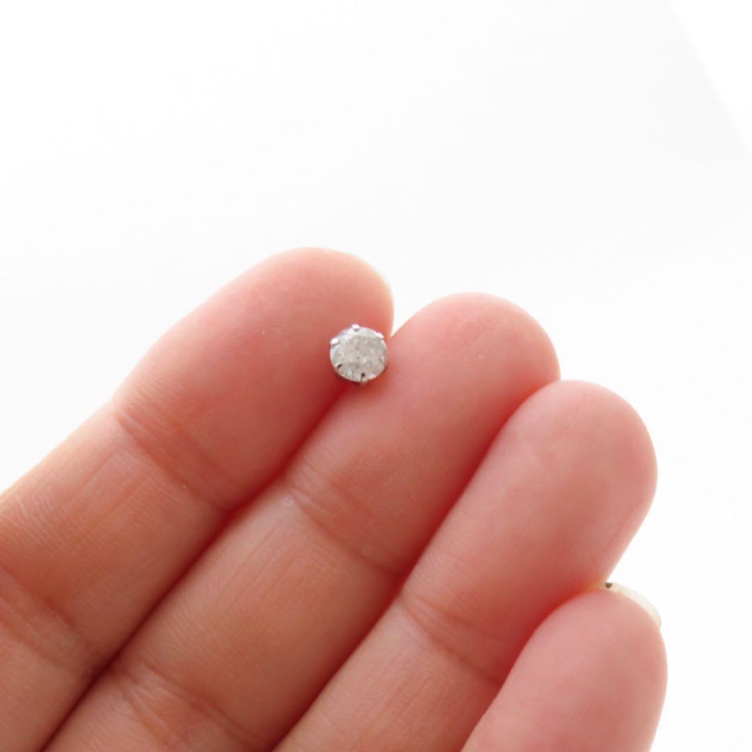 i*e様 【本物保証】Pt900 天然ダイヤモンド 0.50ct ピアス（片耳）