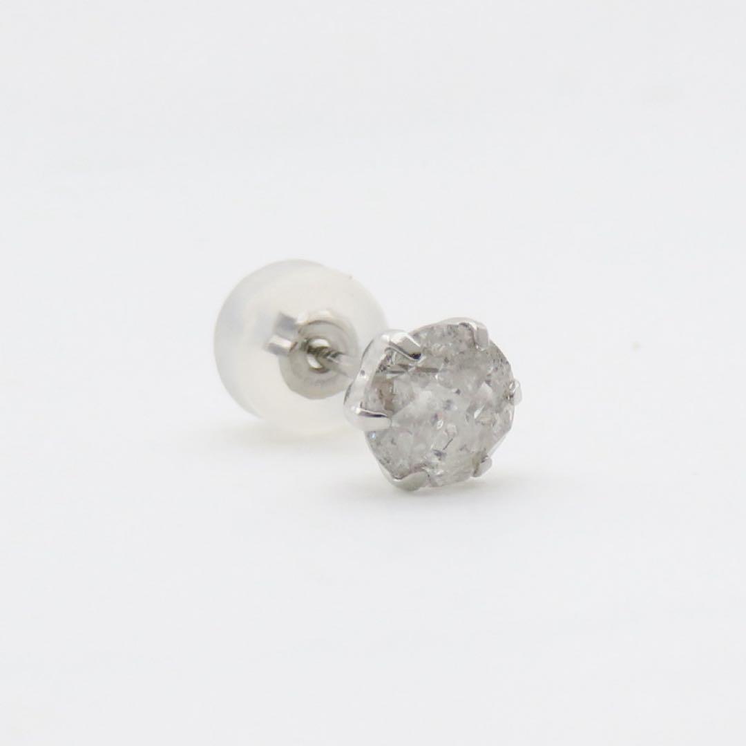 i*e様 【本物保証】Pt900 天然ダイヤモンド 0.50ct ピアス（片耳）