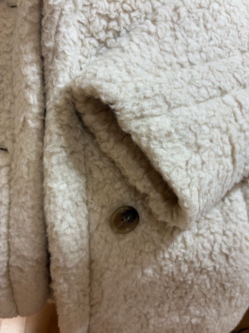 ANAYI カーリーウールボアコート ベージュ サイズ34