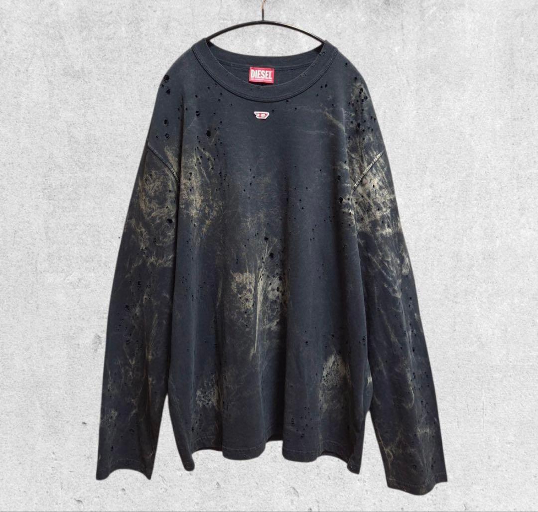 モーガン蔵人さん着用 DIESEL T-Crane-Ls-N2 ロンT S