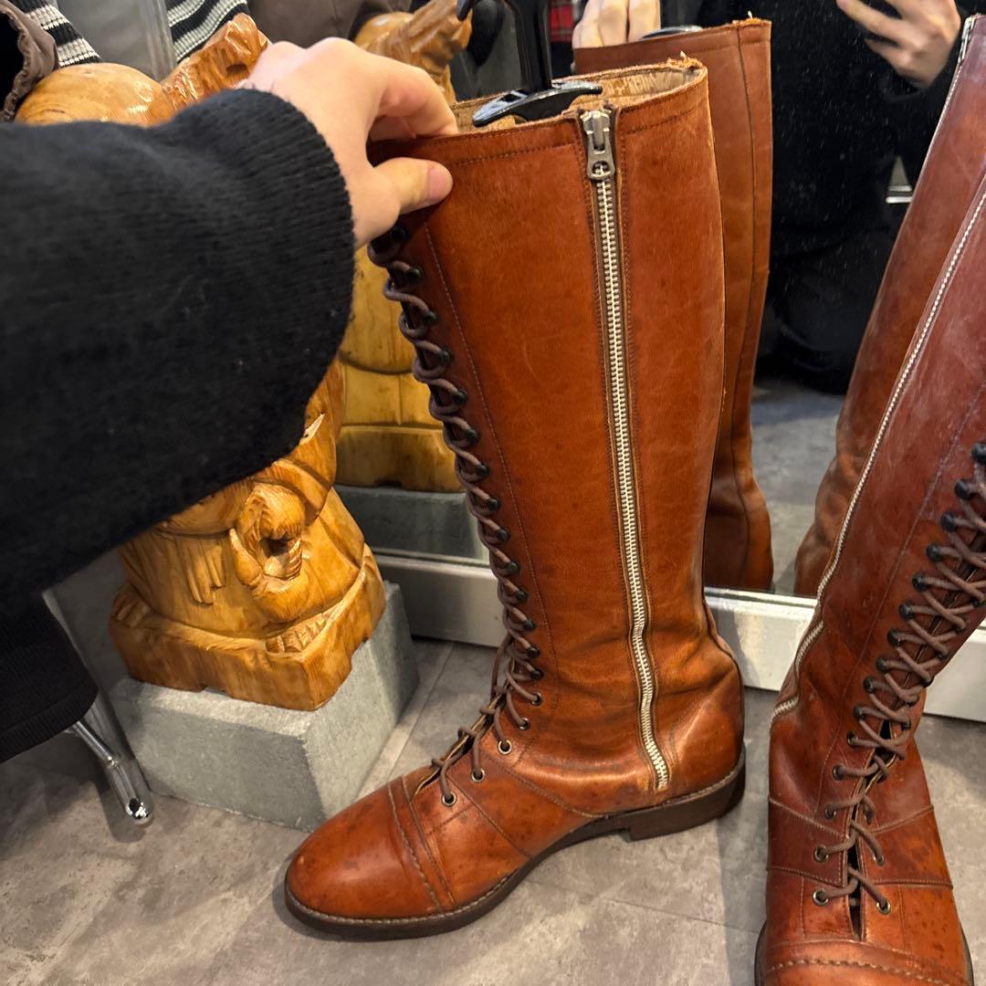 ロングブーツ　バイカーブーツ　ボンテージ