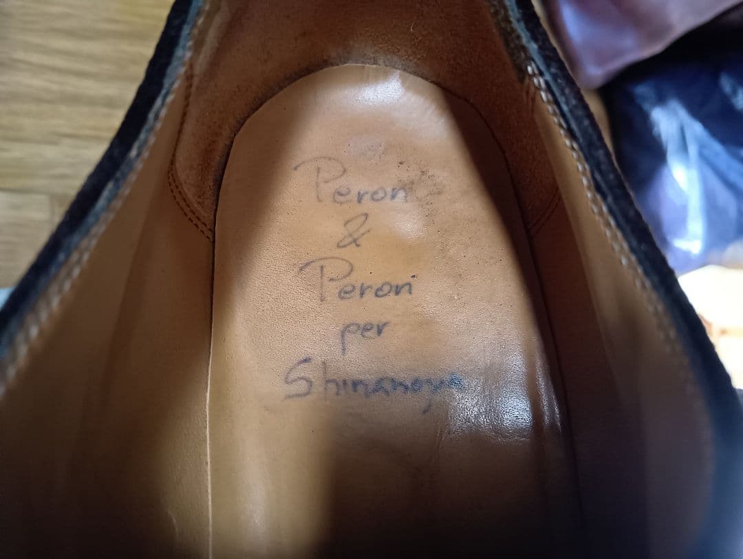 猫*ー様 横浜信濃屋別注 PERON＆PERON スウェードパンチドキャップトゥ