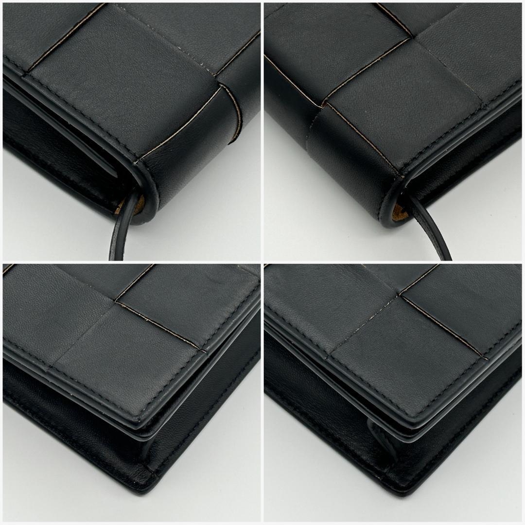 【極美品】ボッテガヴェネタ　イントレチャート カセット　ミニ　ショルダー　黒