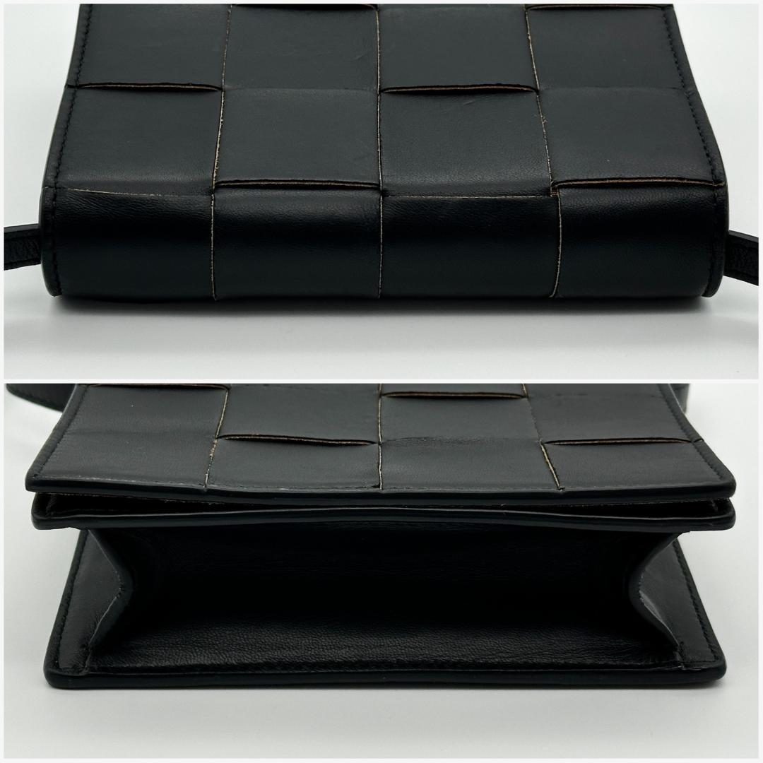 【極美品】ボッテガヴェネタ　イントレチャート カセット　ミニ　ショルダー　黒