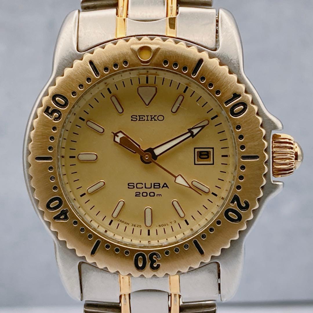 【稼動品】SEIKO SCUBA 200m スキューバ 200 デイト 腕時計