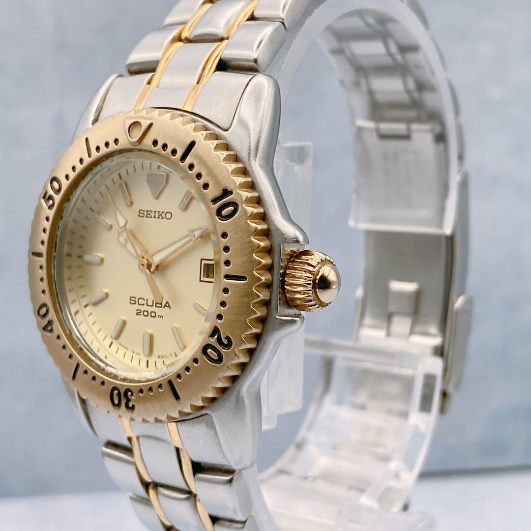 【稼動品】SEIKO SCUBA 200m スキューバ 200 デイト 腕時計