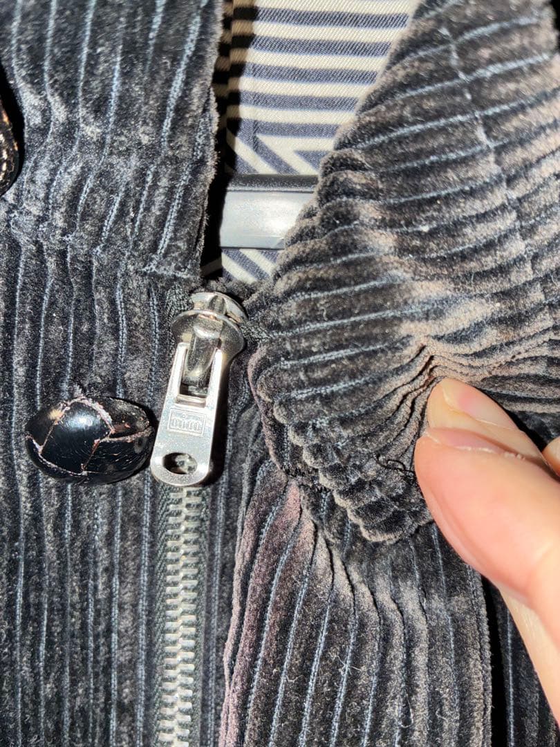 01AW ナンバーナイン　スタンダード期　モーターサイクルジャケット　ブラック