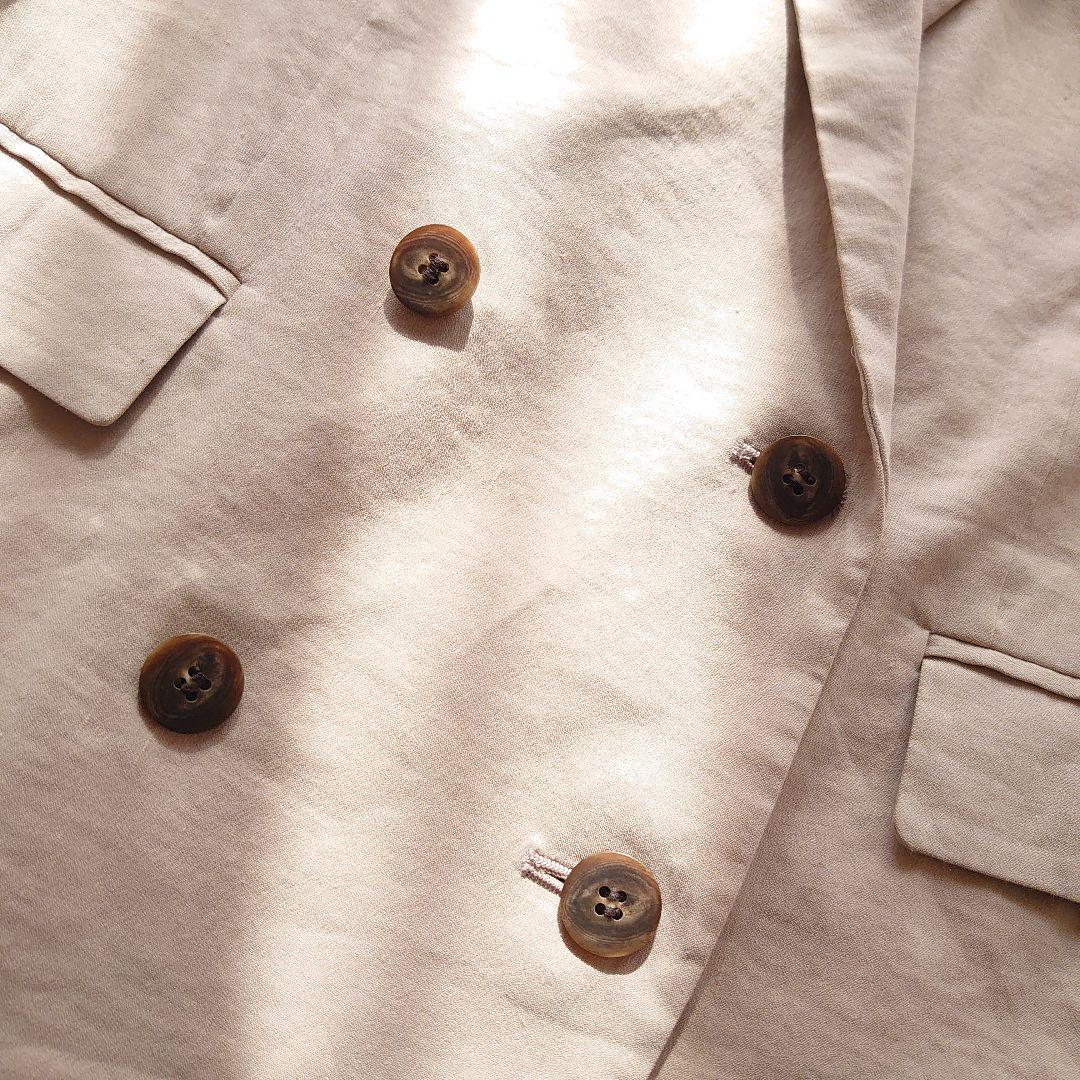 22S セオリーリュクス テーラードジャケット ダブル ベージュ リネン 32