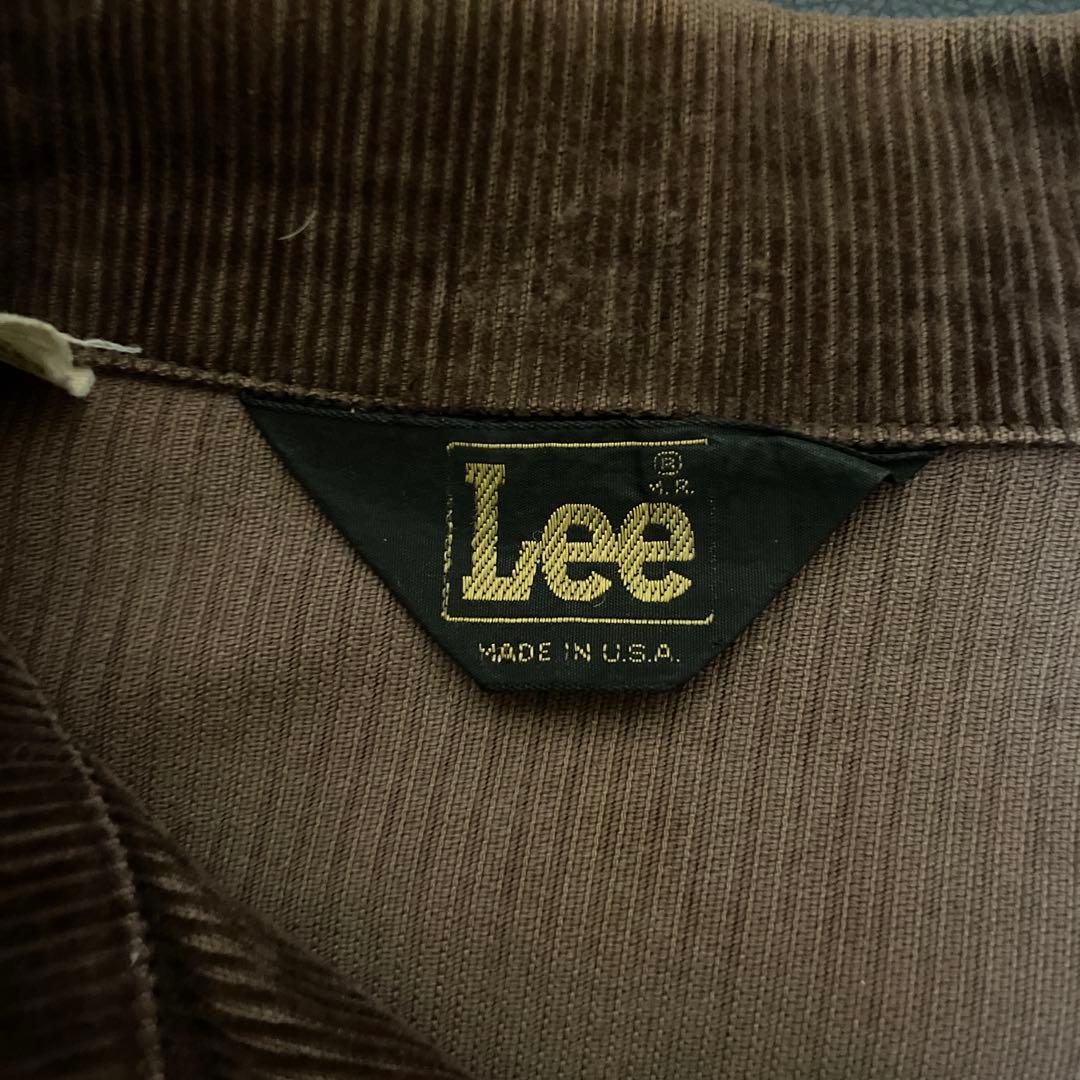 【雰囲気抜群】Lee 70s USA製 太畝コーデュロイJK 黒タグ M