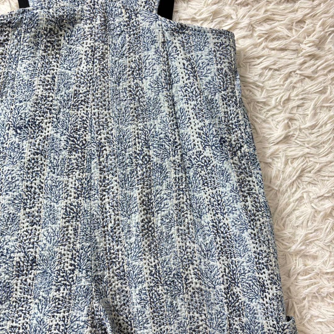 極美品　定価8.4万　pheeta コットンシルクステッチ総柄オールインワン