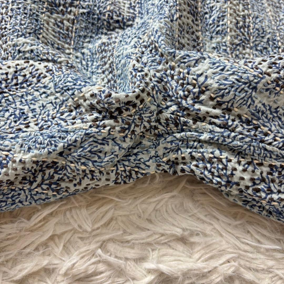 極美品　定価8.4万　pheeta コットンシルクステッチ総柄オールインワン