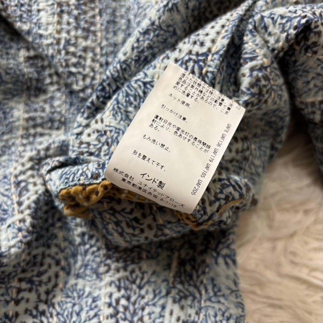 極美品　定価8.4万　pheeta コットンシルクステッチ総柄オールインワン