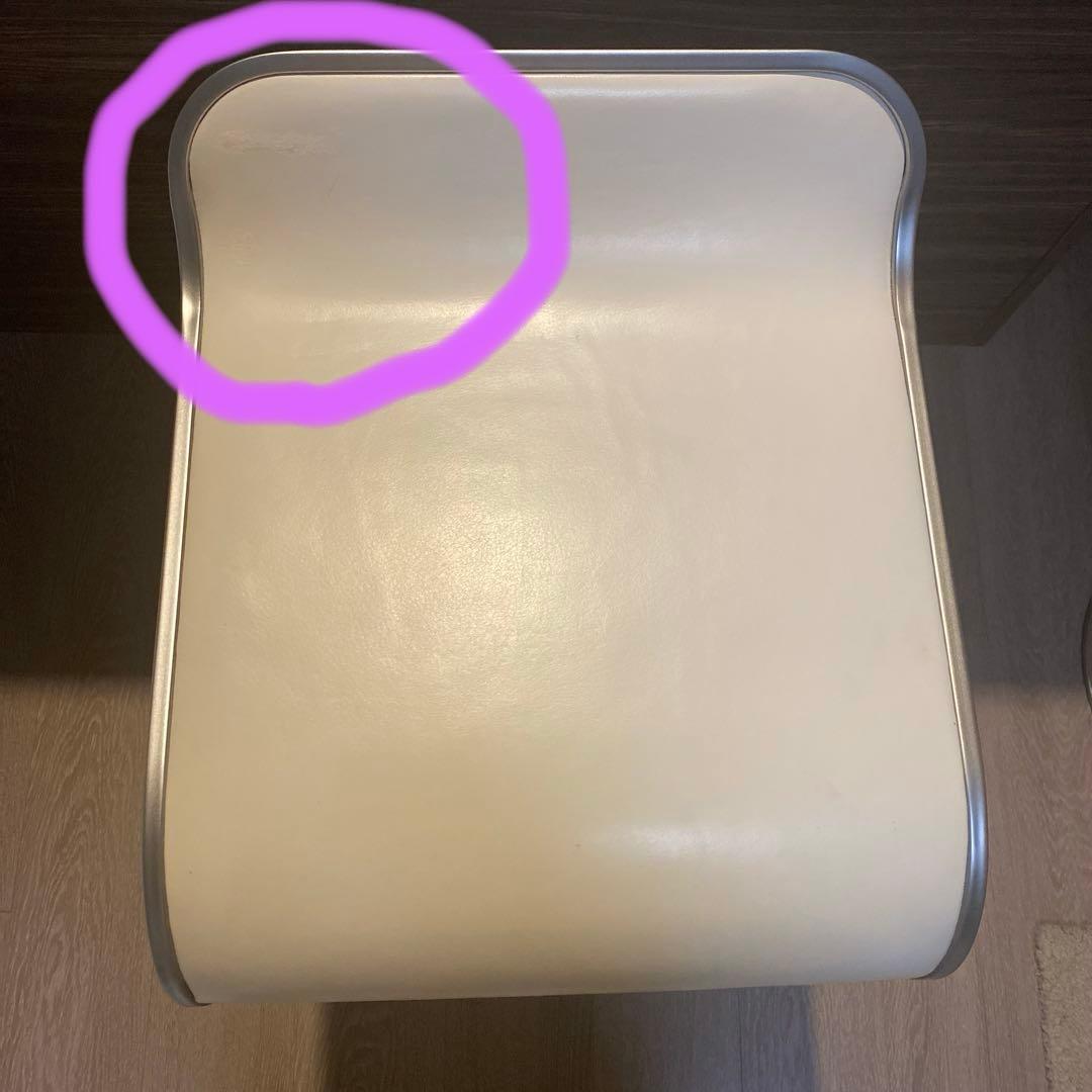 送料込 ラパルマ カウンター チェア ホワイトレザー ①