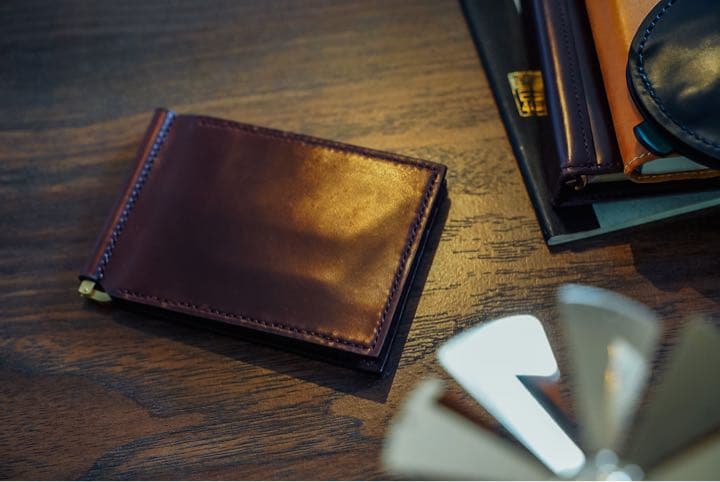 【早い者勝ち1点のみ値下げ】HORWEEN シェルコードバン　マネークリップ
