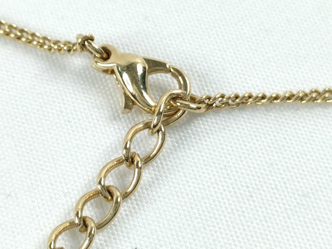 ディオール CDロゴ ネックレス ブラック×ゴールド 未使用に近い 正規品