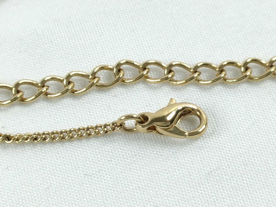 ディオール CDロゴ ネックレス ブラック×ゴールド 未使用に近い 正規品