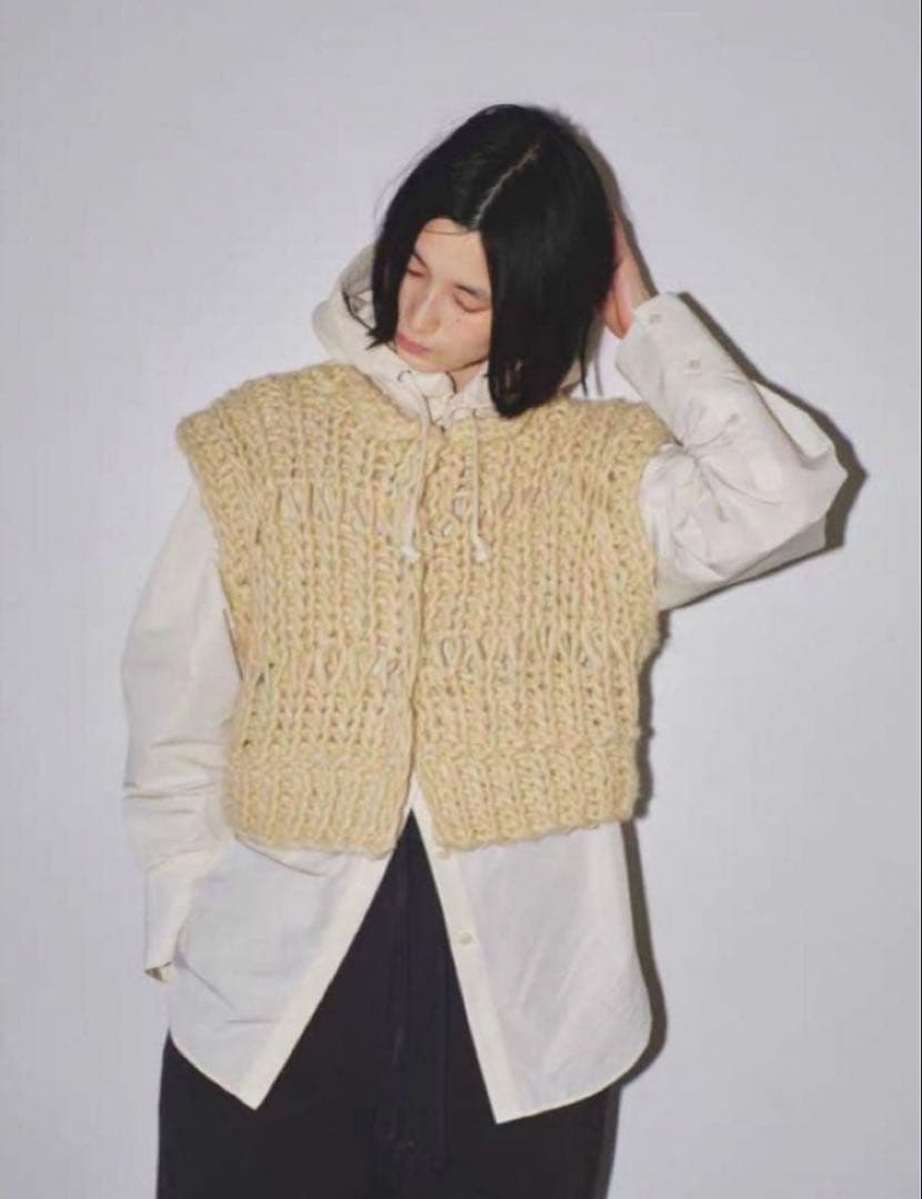 TODAYFUL Chunky Hand Knitvest エクリュ