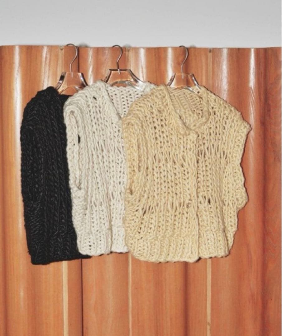 TODAYFUL Chunky Hand Knitvest エクリュ