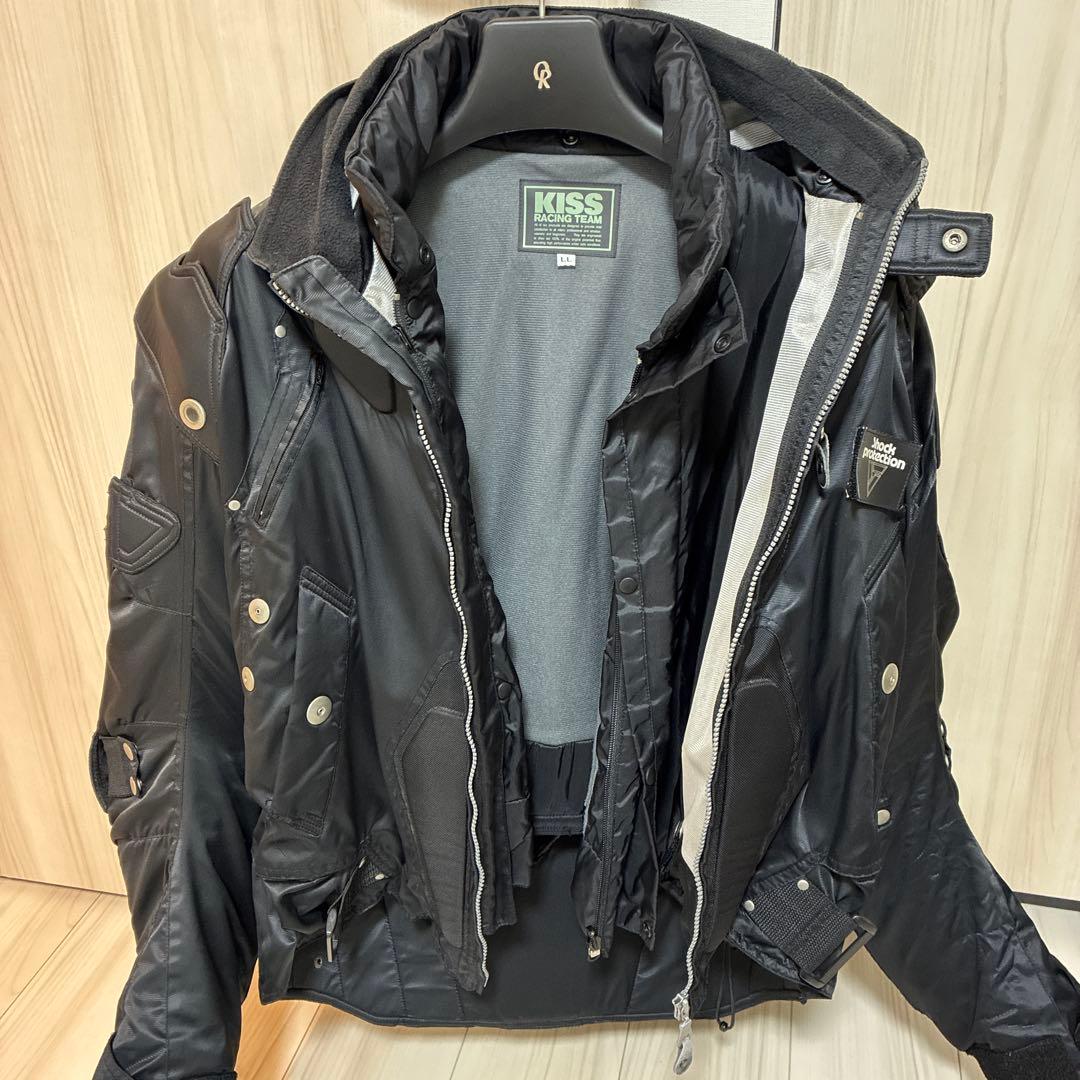 KISS RACING TEAM ライダースジャケット　プロテクター LLサイズ