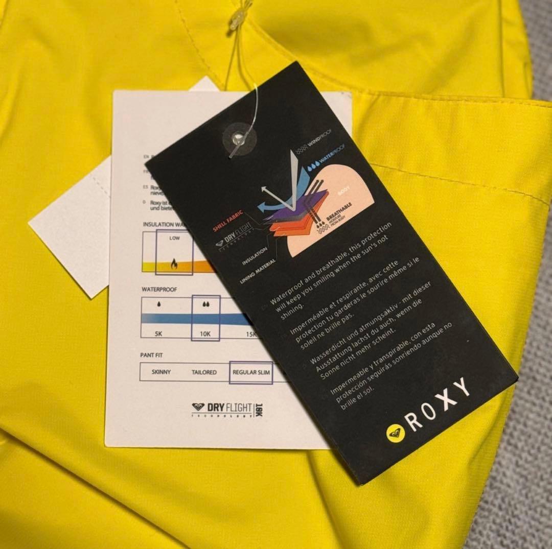 【新品・タグ付】ROXY スノーボード ウェア ズボン パンツ 黄色 M