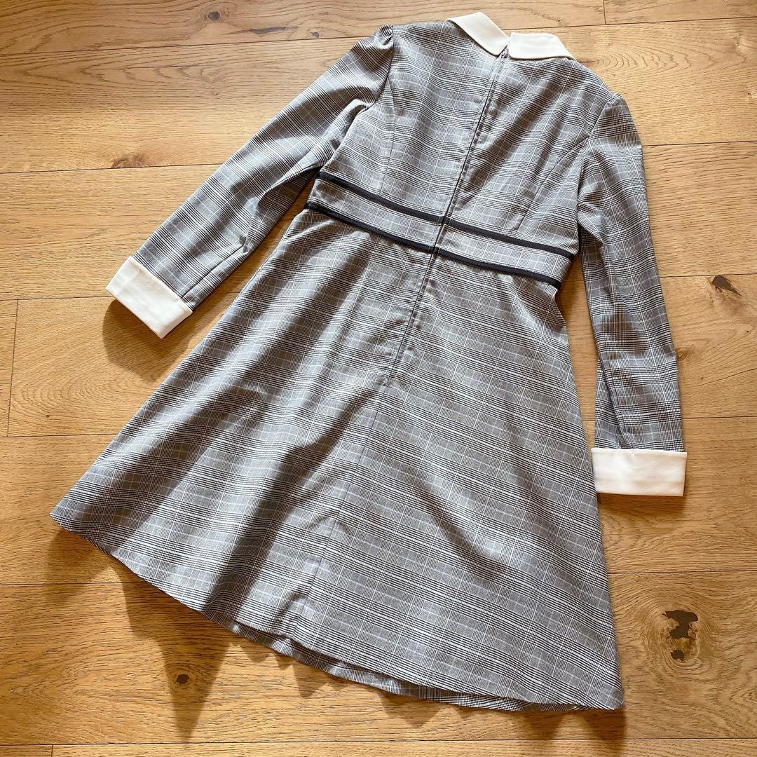 新品 組曲 ワンピース 140-150 フォーマル レトロチェック