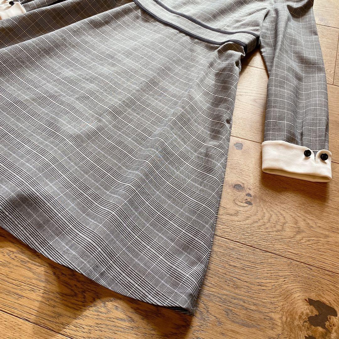 新品 組曲 ワンピース 140-150 フォーマル レトロチェック