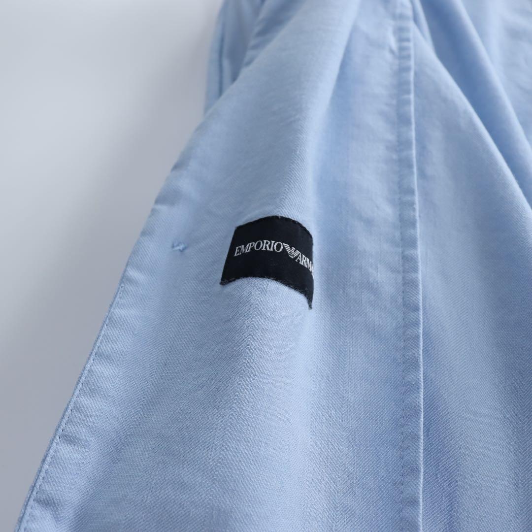 未使用　アルマーニ　麻　春夏セットアップ　スーツ　メンズ　ハーフパンツ　水色