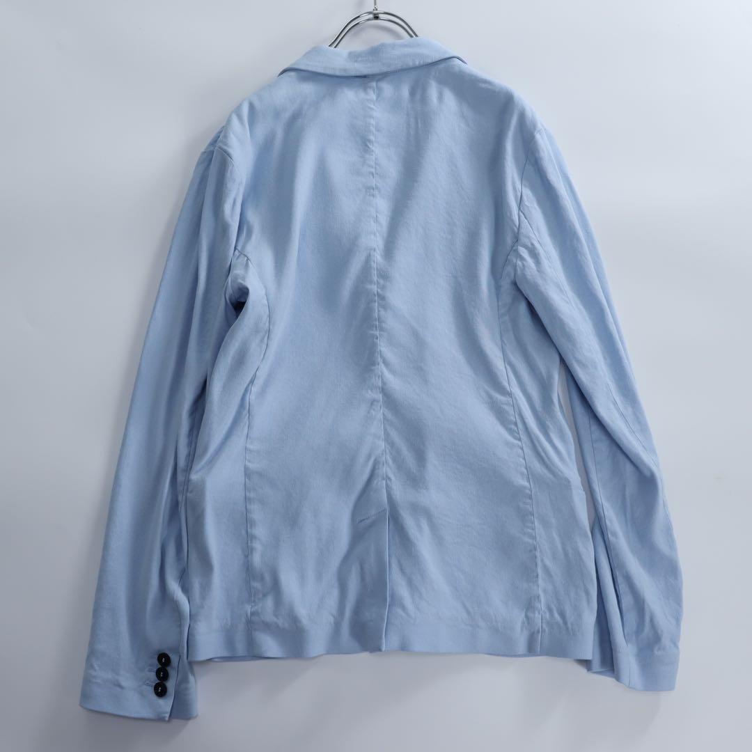 未使用　アルマーニ　麻　春夏セットアップ　スーツ　メンズ　ハーフパンツ　水色