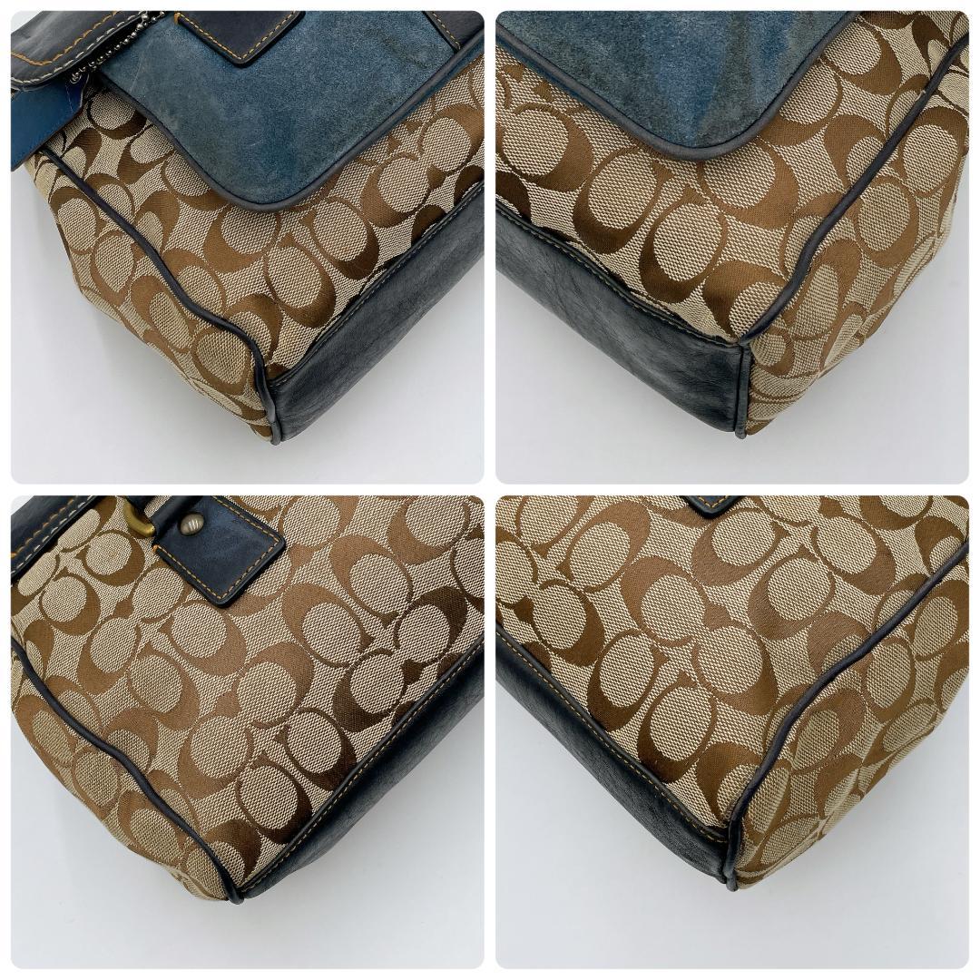 COACH スエード ソーホー シグネチャー トートバッグ　f462