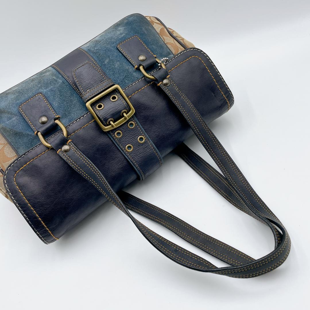 COACH スエード ソーホー シグネチャー トートバッグ　f462