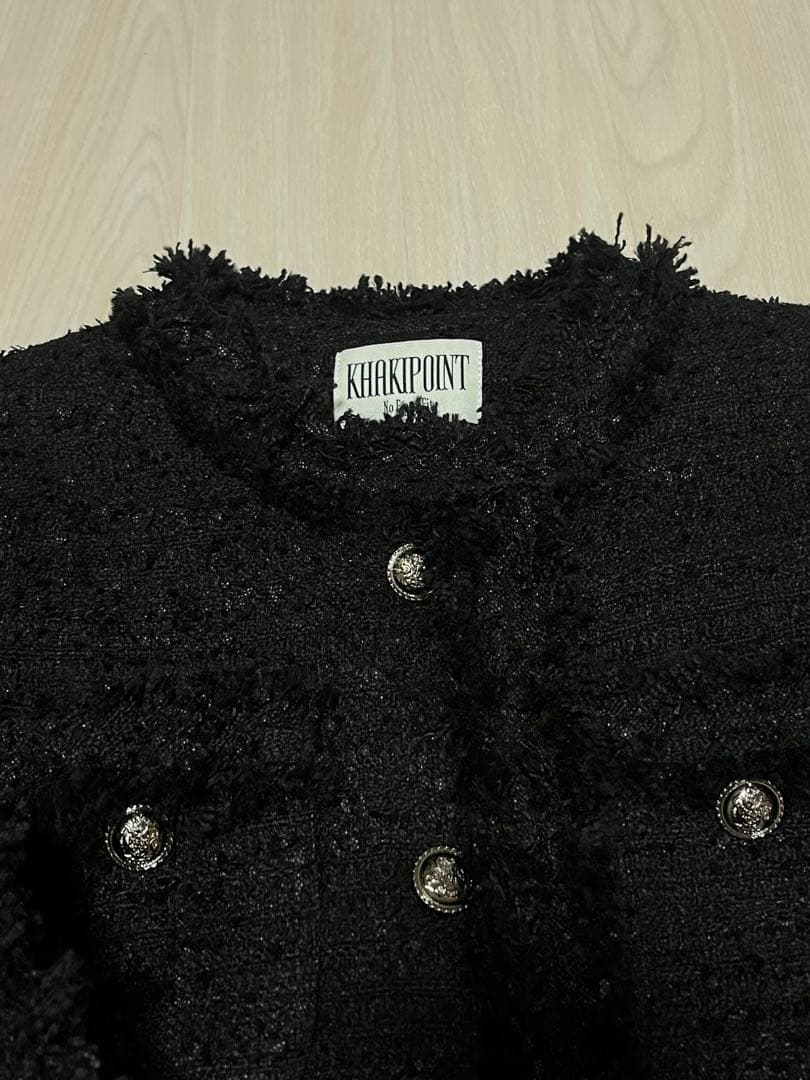 KHAKI POINT ツイードジャケット　黒
