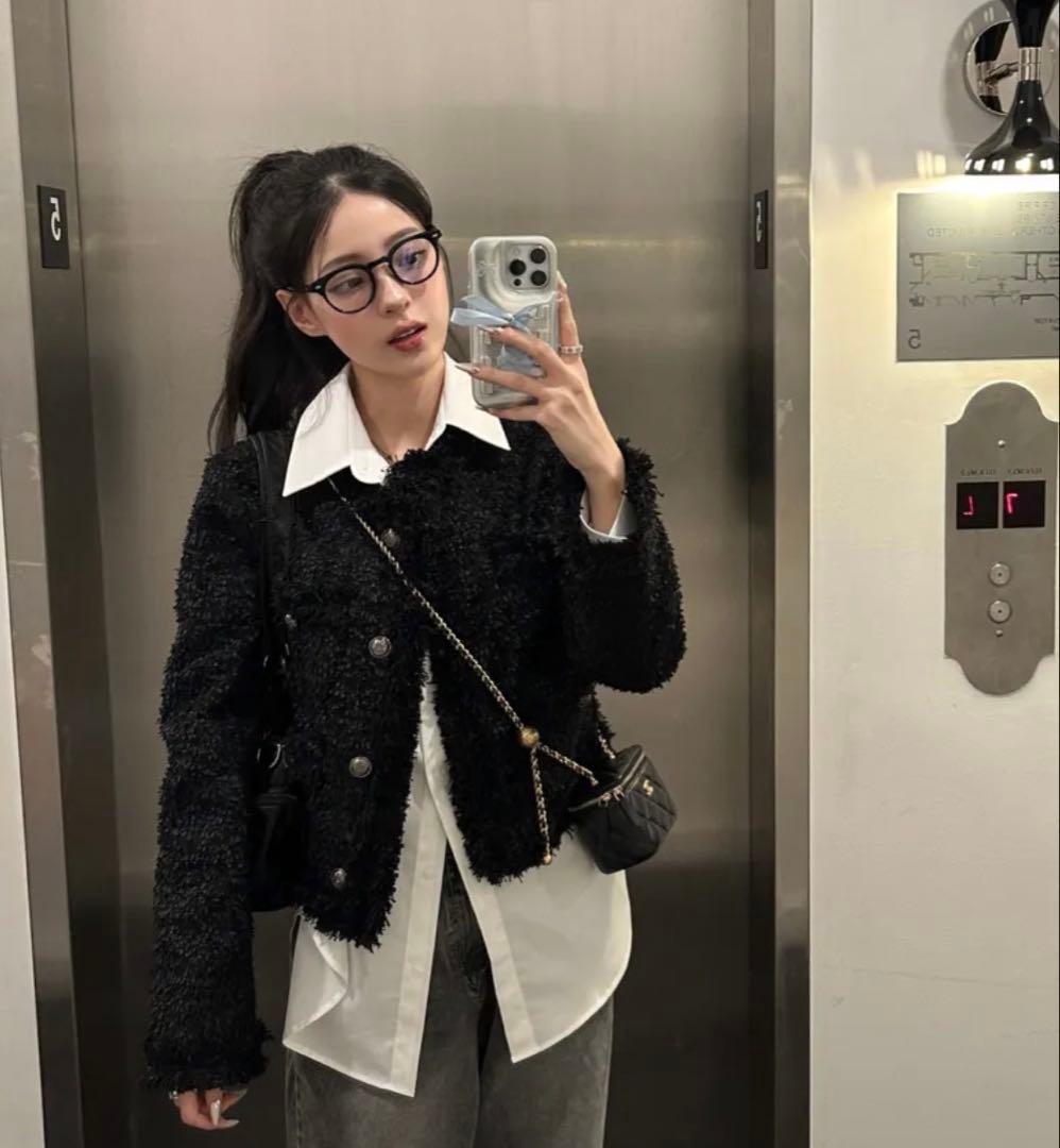 KHAKI POINT ツイードジャケット　黒