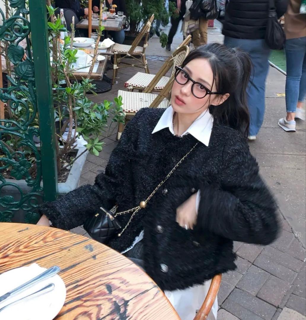 KHAKI POINT ツイードジャケット　黒