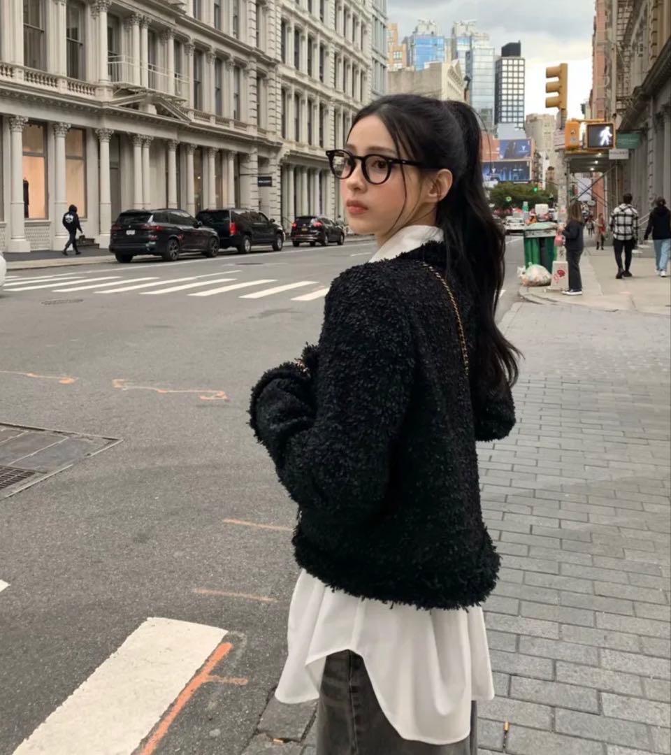 KHAKI POINT ツイードジャケット　黒