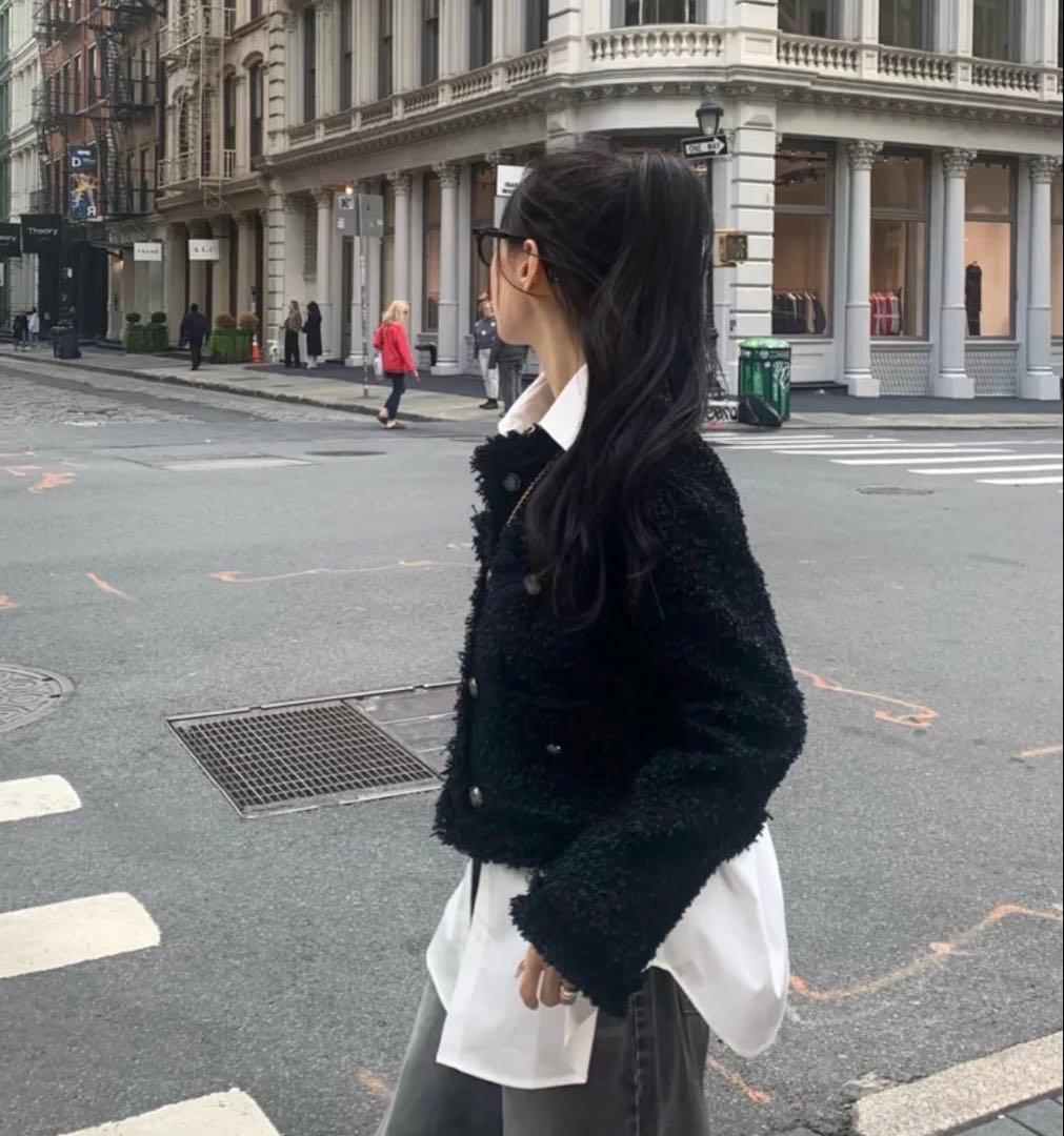 KHAKI POINT ツイードジャケット　黒