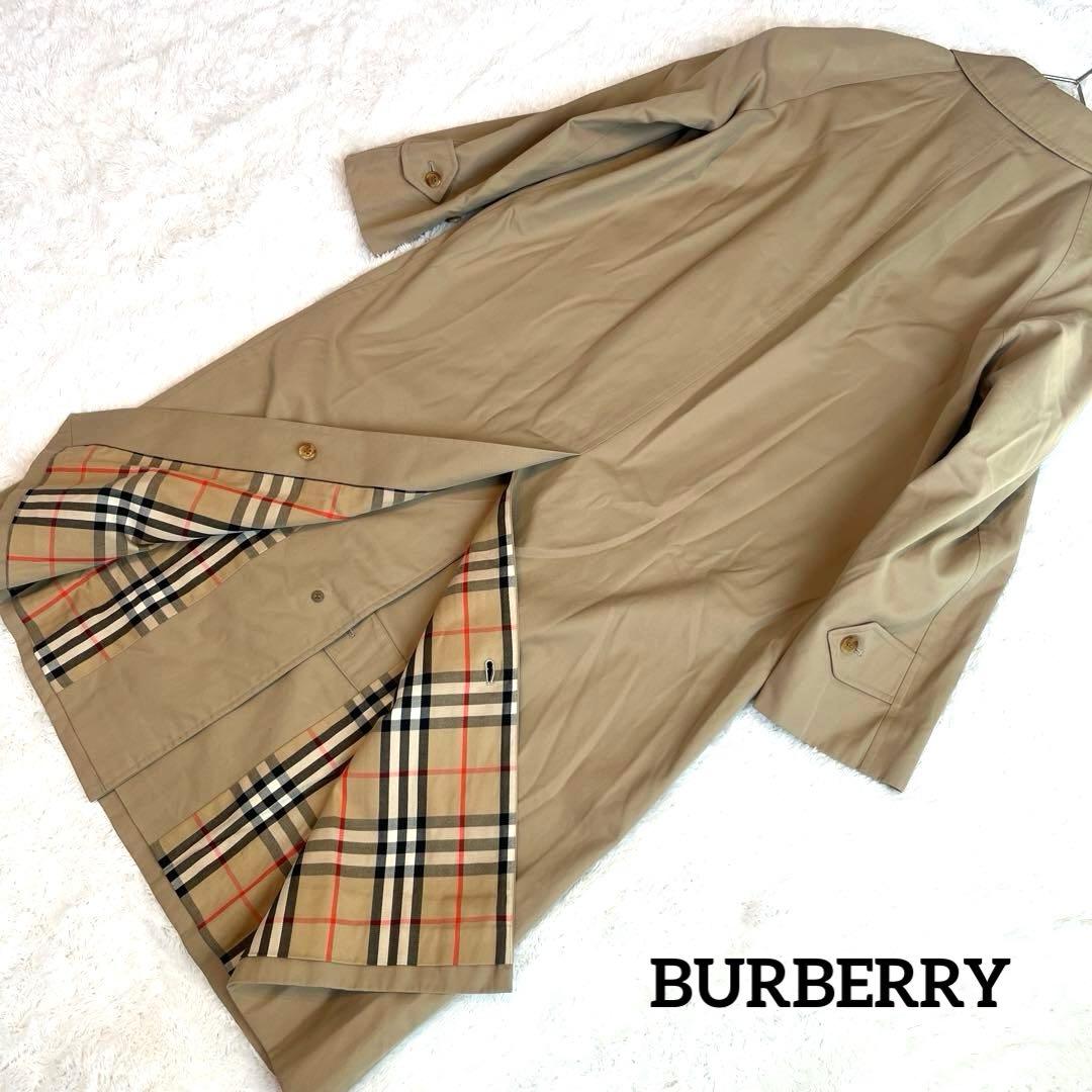 美品✨バーバリー　バーバリーズ　ステンカラーコート　ノバチェック　ベージュ　M