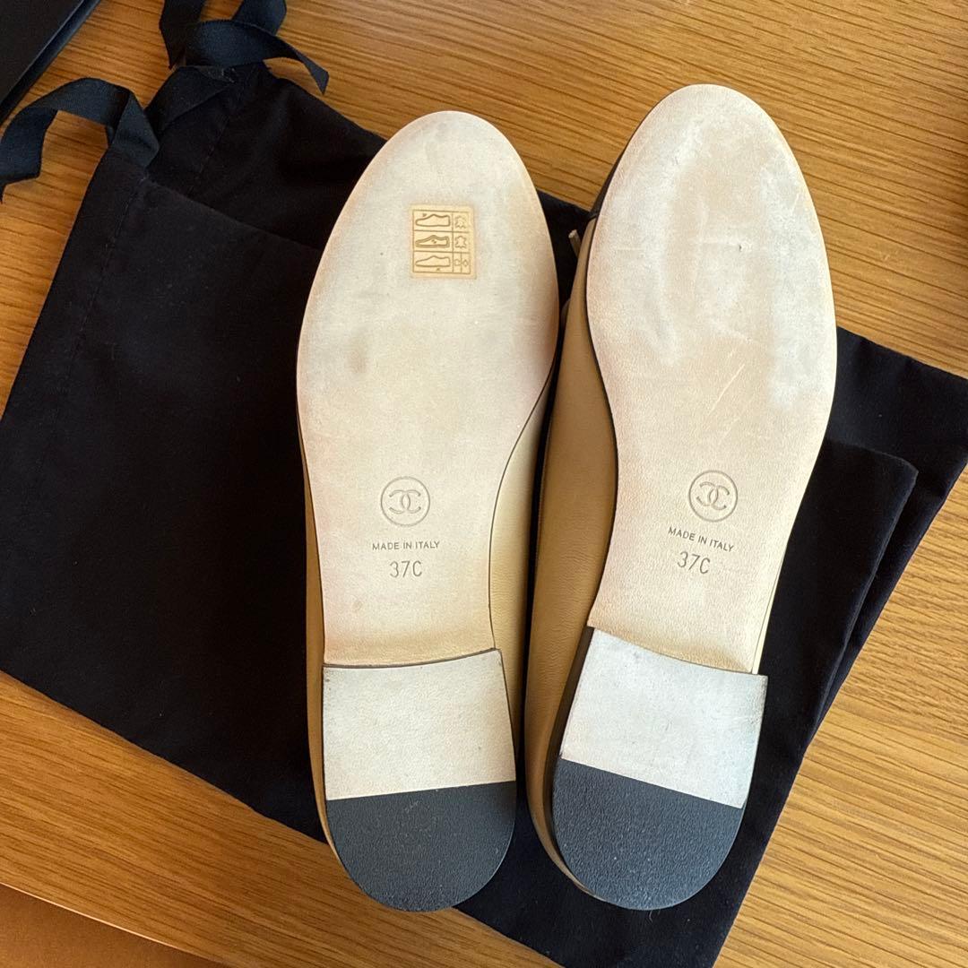 【新品】CHANEL バレリーナ　ベージュ 23.5-24cm (手渡し引渡し