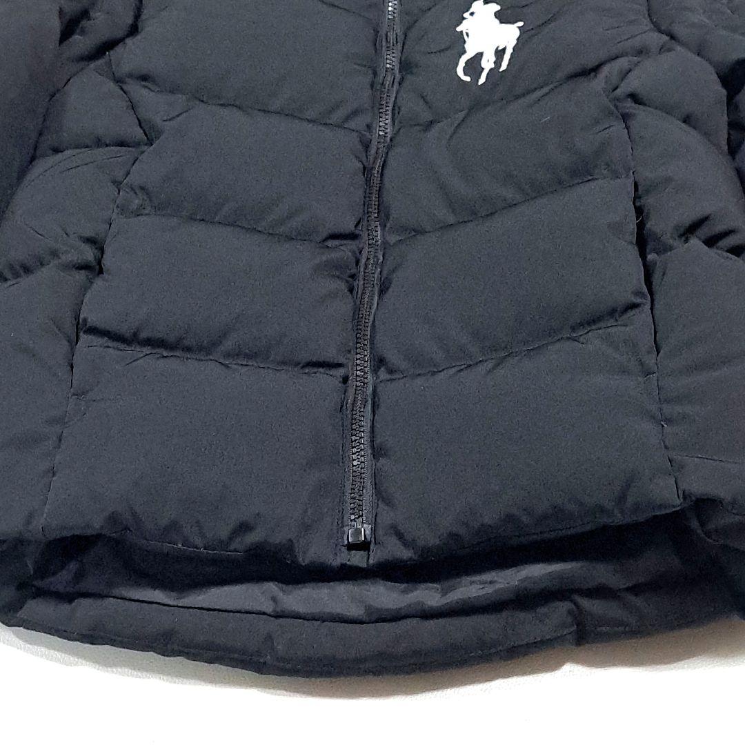 ポロラルフローレン　ダウンジャケット　ビッグポニー刺繍　ブラック　キッズM