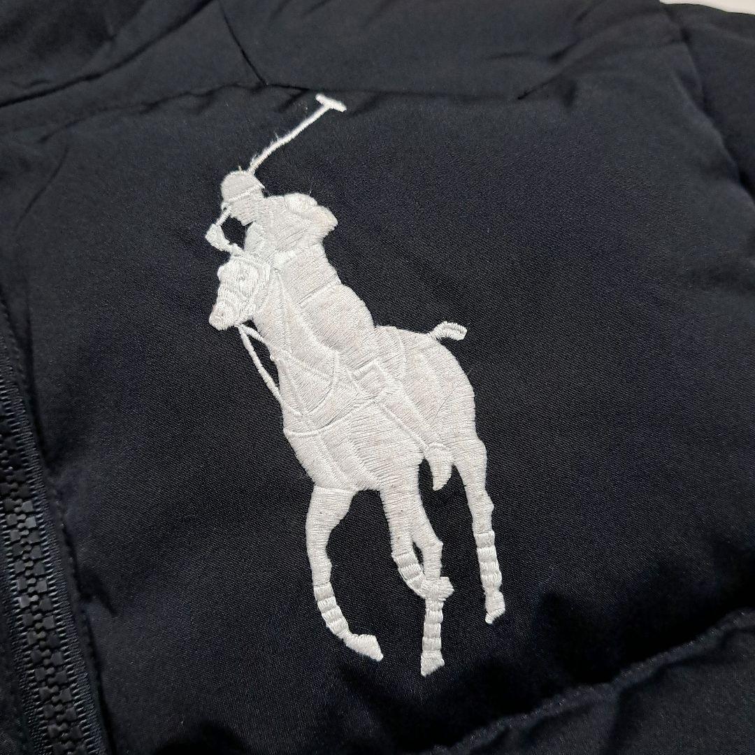 ポロラルフローレン　ダウンジャケット　ビッグポニー刺繍　ブラック　キッズM