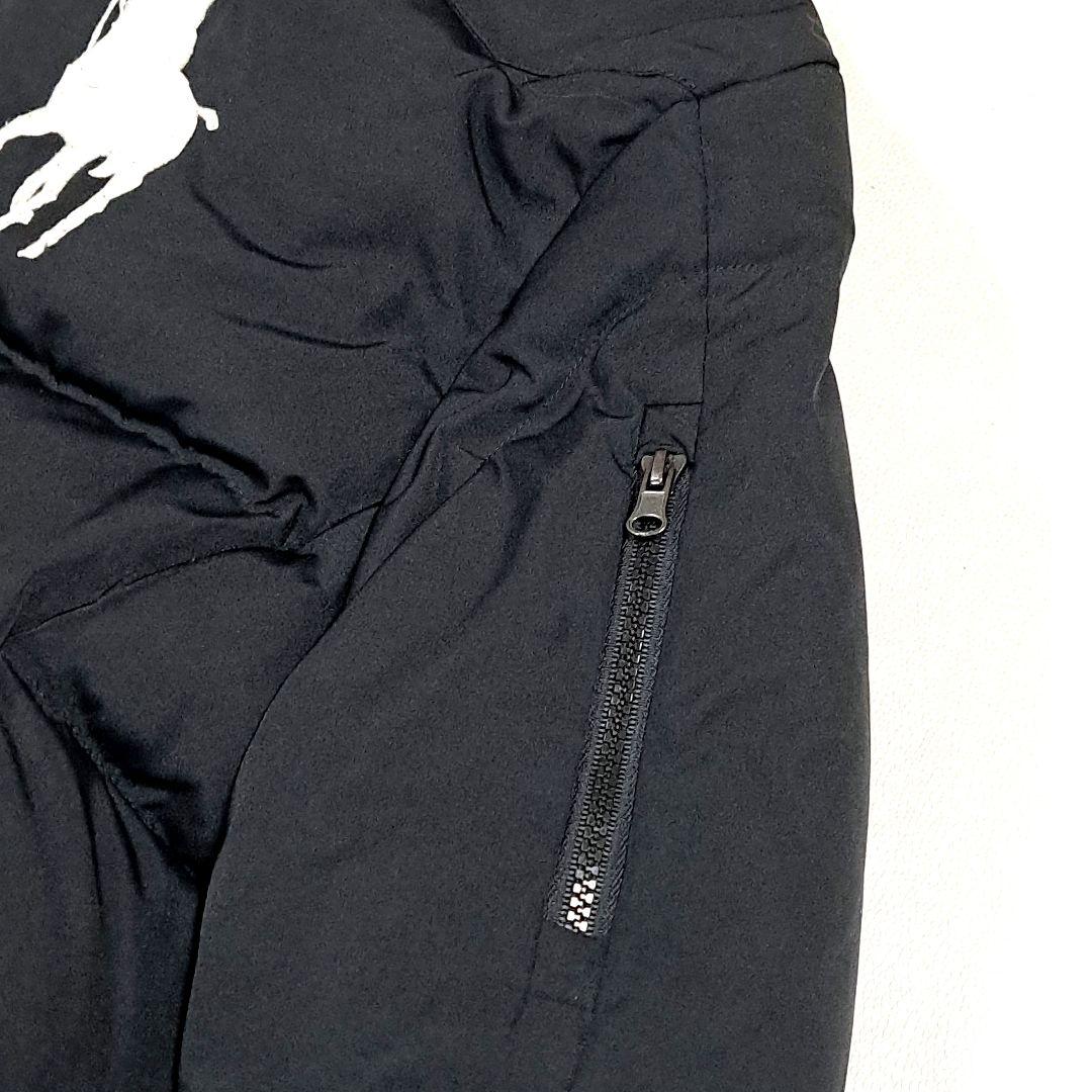 ポロラルフローレン　ダウンジャケット　ビッグポニー刺繍　ブラック　キッズM