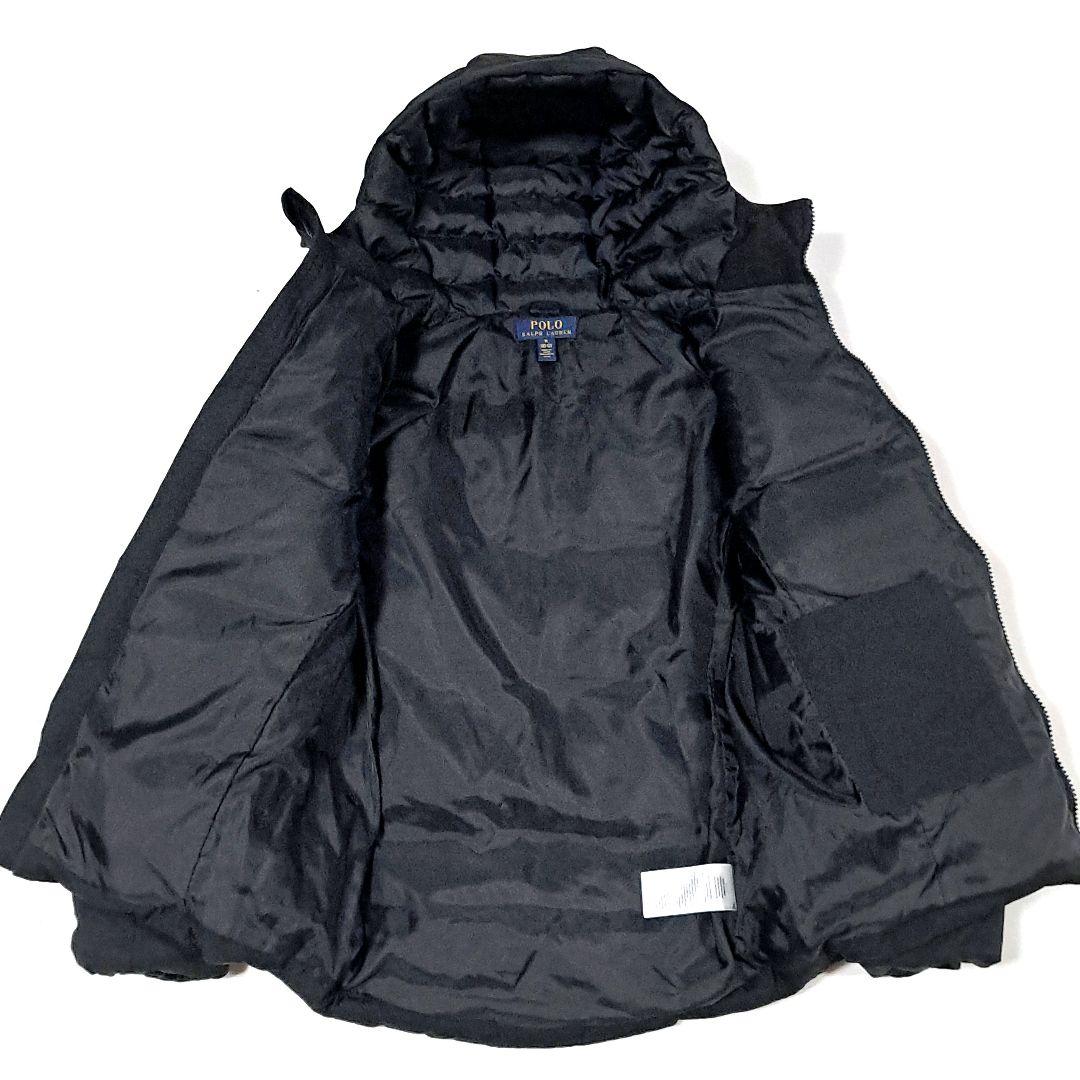 ポロラルフローレン　ダウンジャケット　ビッグポニー刺繍　ブラック　キッズM