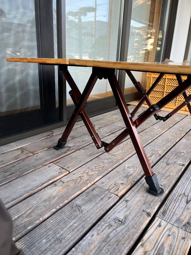 ジャンク　コールマン　コンフォートマスター　バンブーラウンジテーブル100