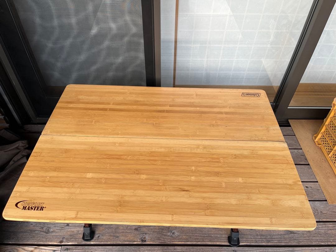 ジャンク　コールマン　コンフォートマスター　バンブーラウンジテーブル100