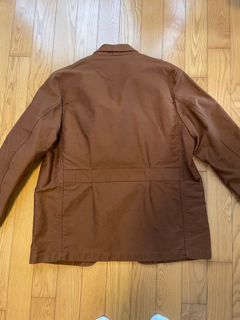 ルサンパレイユ モールスキン ラペル ワークジャケット 42 ブラウン 日本製