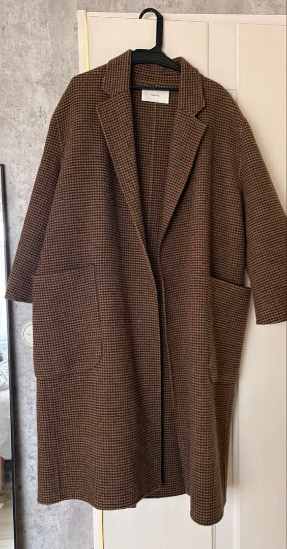 TODAYFUL トゥデイフル オーバーチェックコート 38 ブラウン ロング