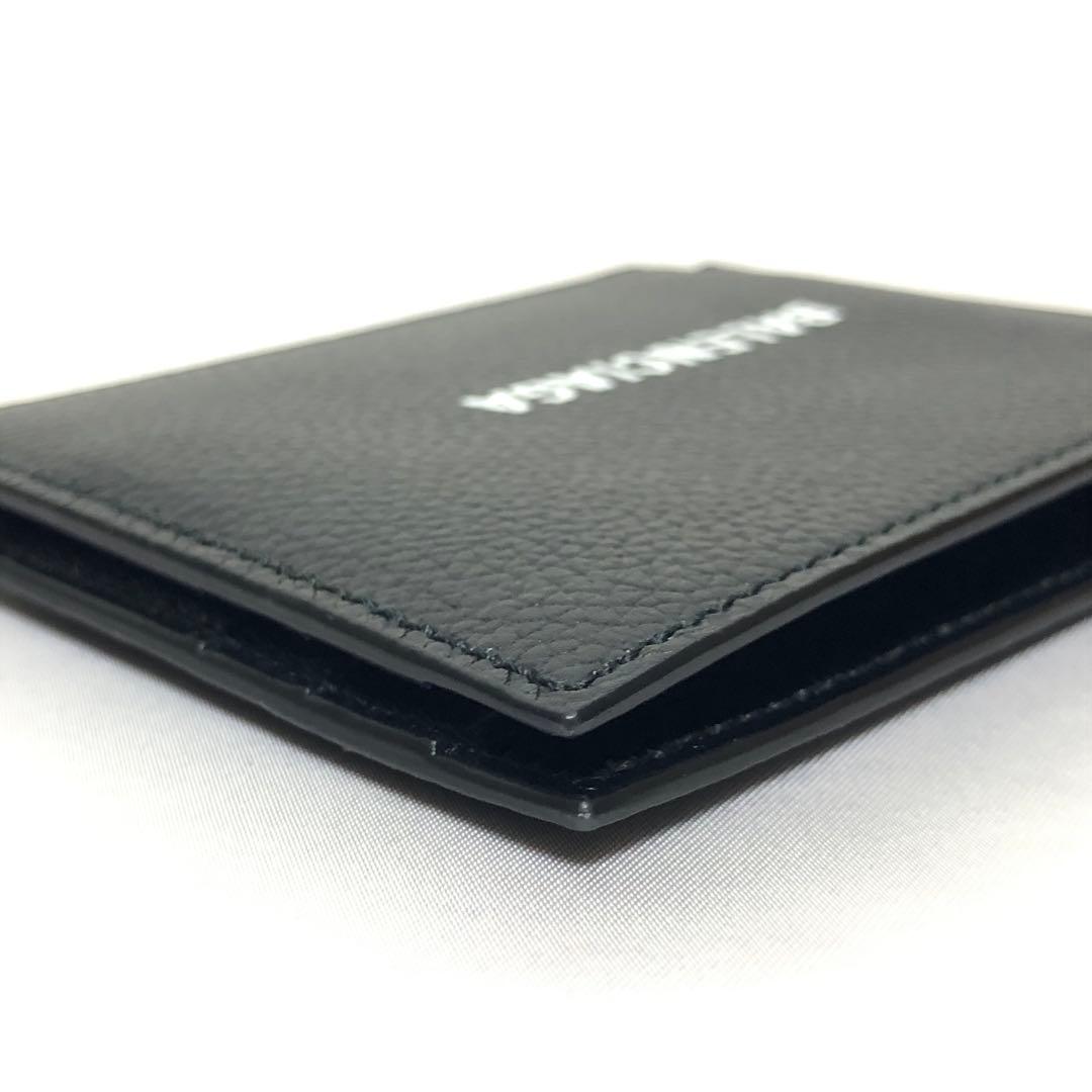 新品未使用　バレンシアガ　マネークリップ　札入れ　シボ革　レザー　黒　付属品完備