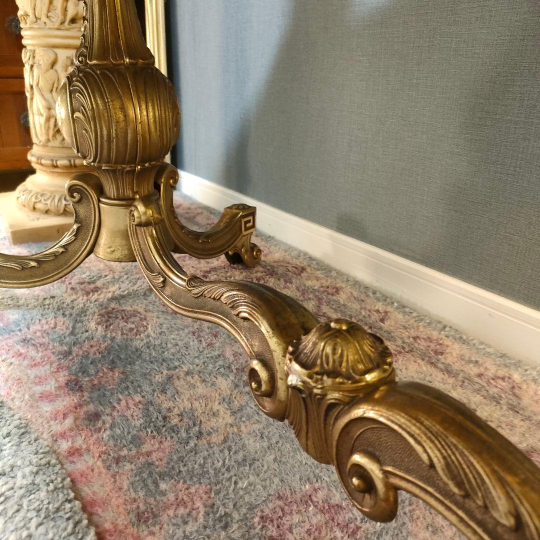 イタリアンヴィンテージ 大理石×真鍮装飾 ローテーブル