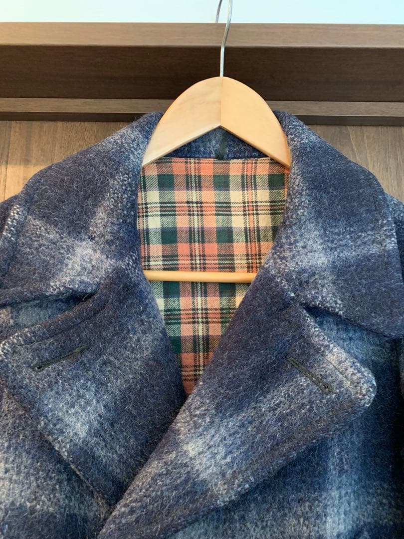 HERCULES ヘラクレス オンブレチェック ピーコート ヴィンテージ